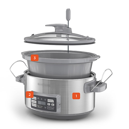 7 Quart Digital Slow Cooker with Temperature Probe Precision